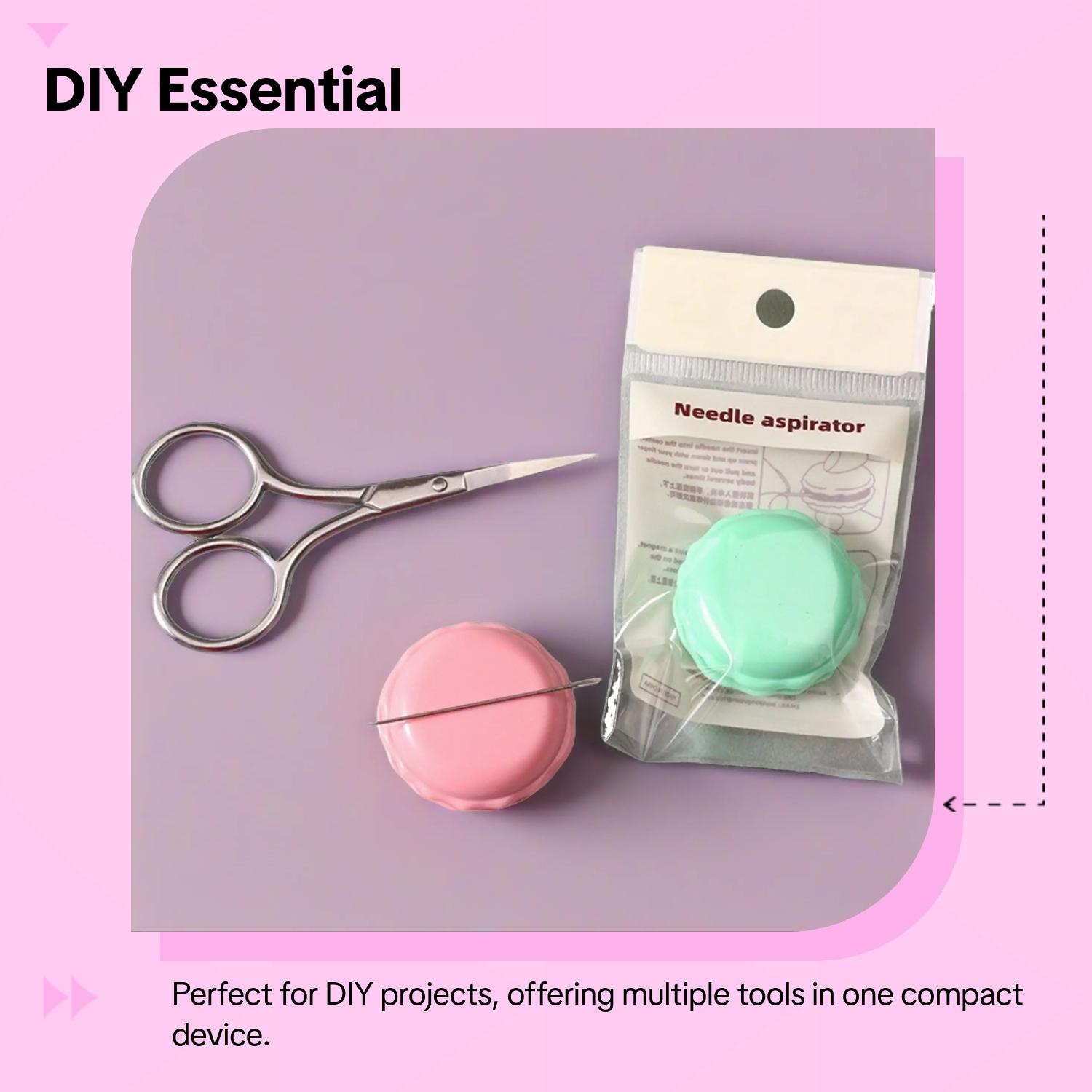 Macaron Color Needle Picker, Needle Grinder Tool, Fabric Embroidery Brush, DIY Sewing Tools, Pearl Needle Magnetic Box