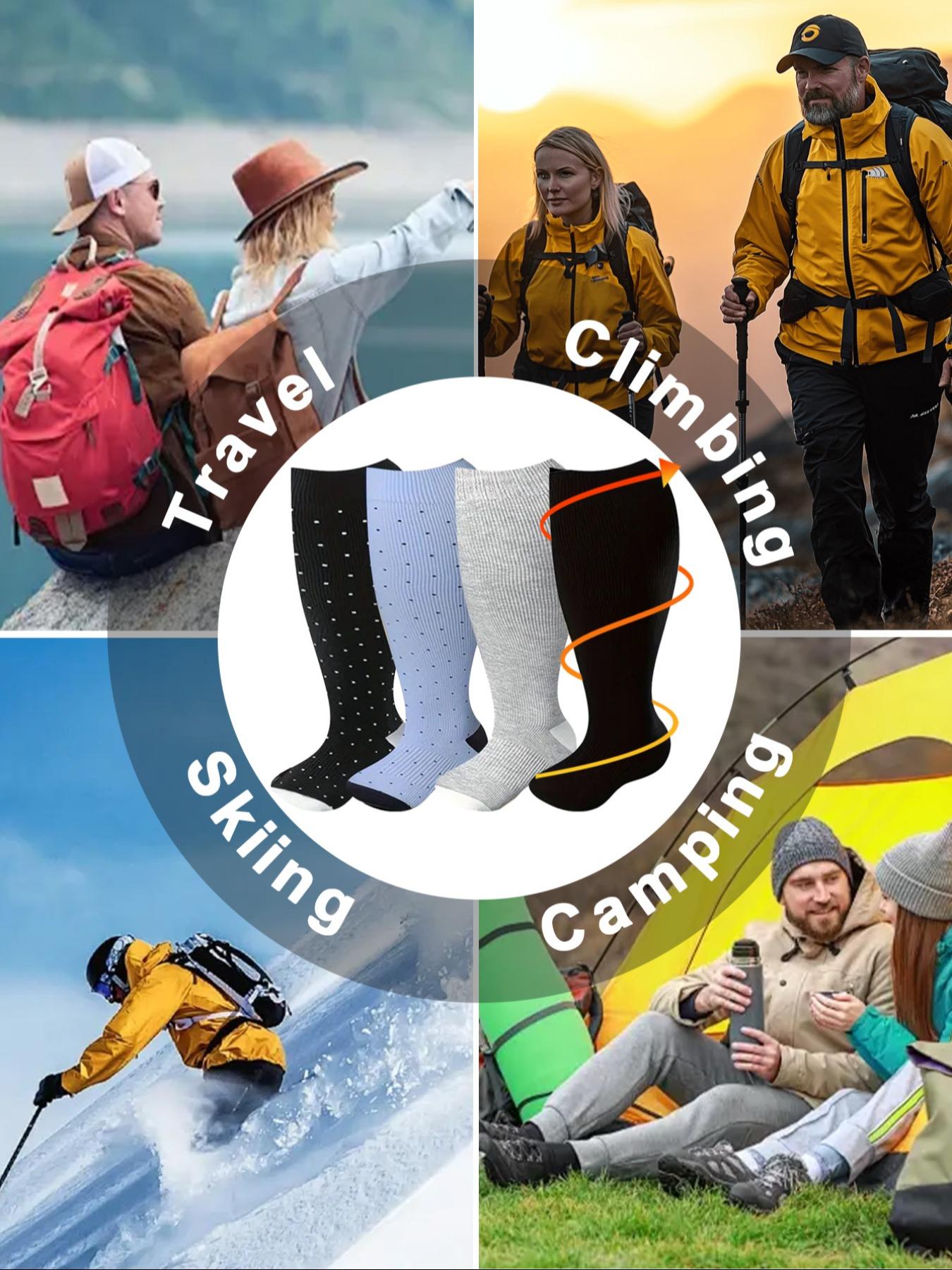 Women's Plus Size Compression Socks, Sports Running Socks for Circulation, Nurses, Pregnant Women, Sports Socks for Women, Compression Athletic Socks