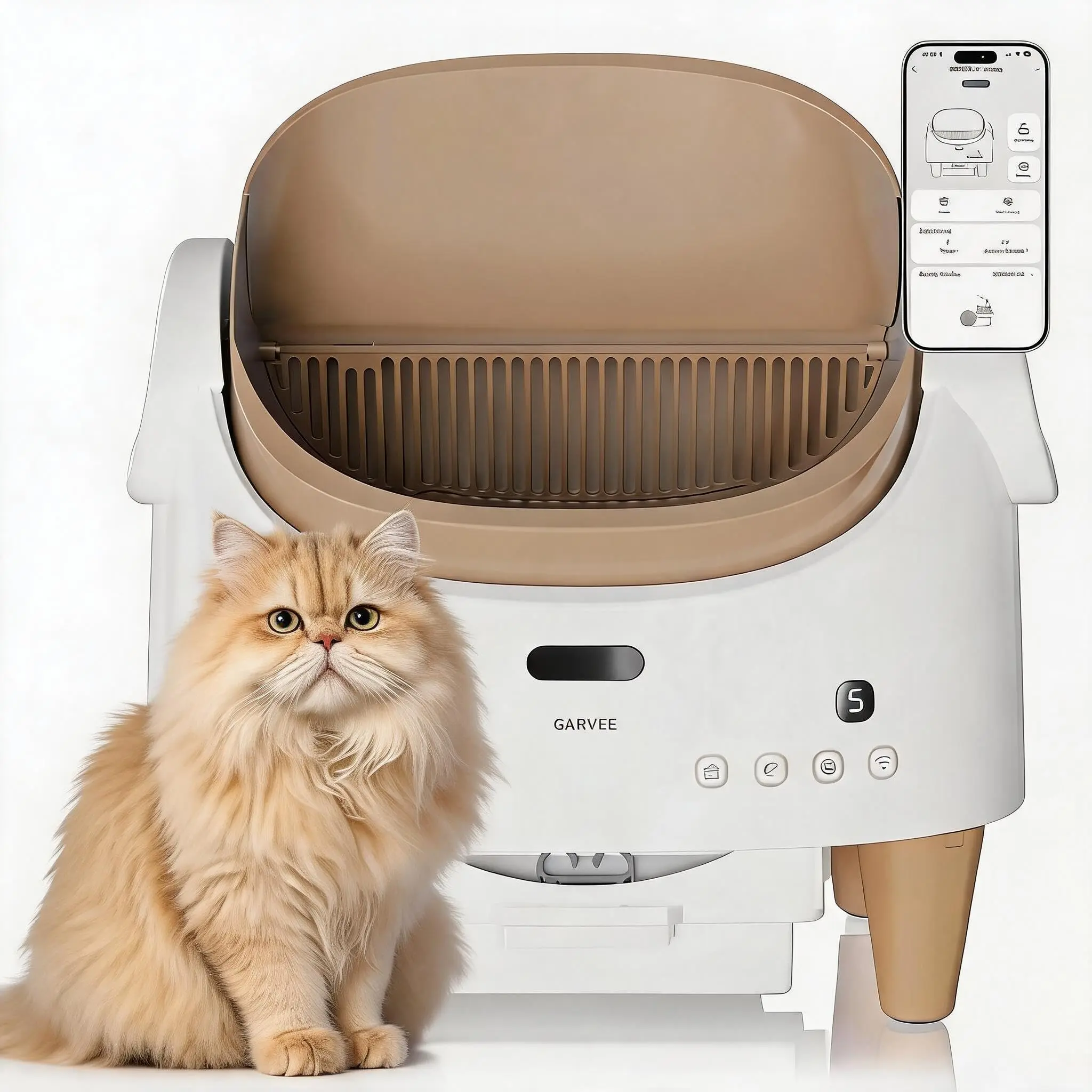 GARVEE Automatic Litter Box with Safety Sensor System and App Control