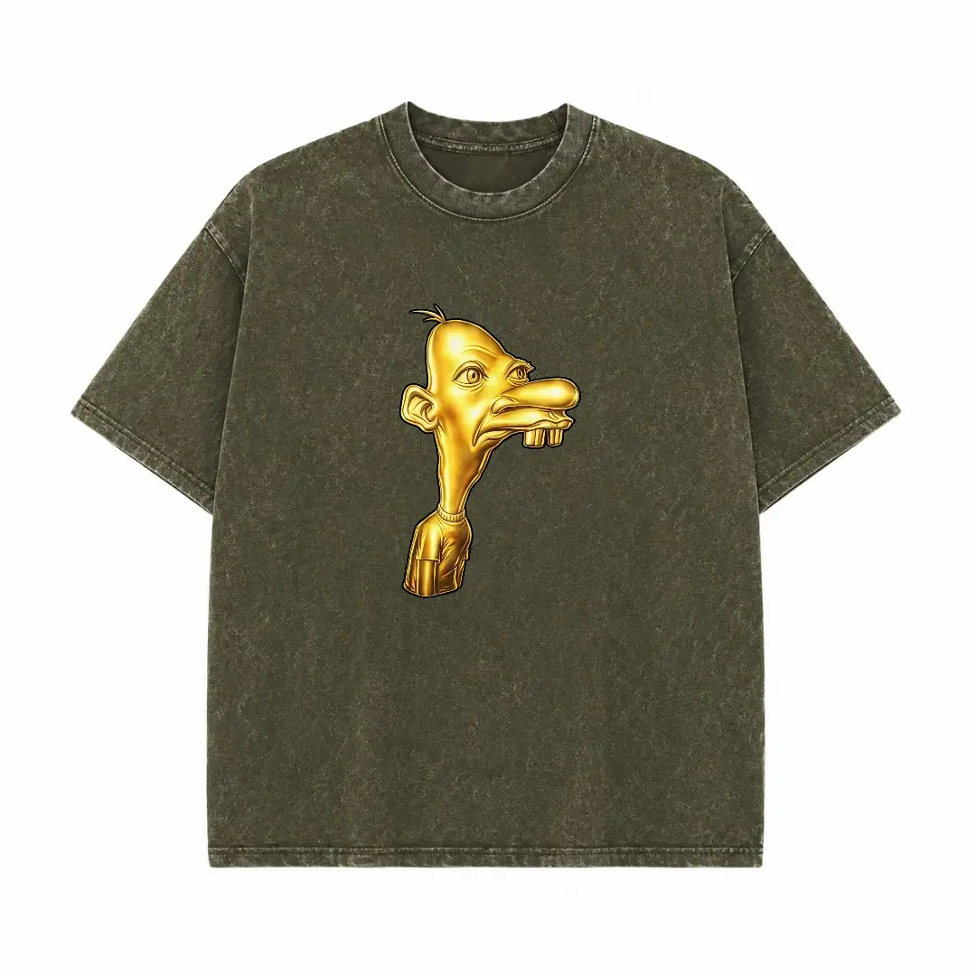 GREEN-Washed shirt