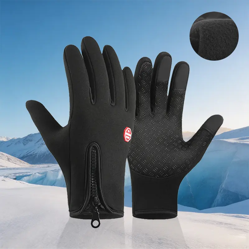 Winter Touch Screen Gloves For Men Women, Windproof Water Resistant Fleece Lined Thermal Gloves, Anti Slip Outdoor Cycling Ski Hiking Sports Gloves