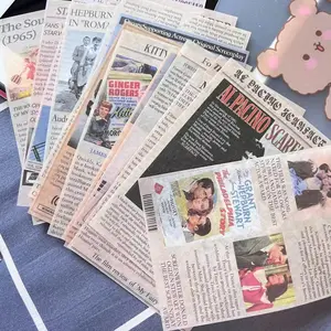 Vintage Background Sticker Pack, Vintage Material Paper, 80 Sheets Handmade Journal Scrapbook Decorative Base Stickers, Retro Style Decals for DIY Projects, Crafts Kit