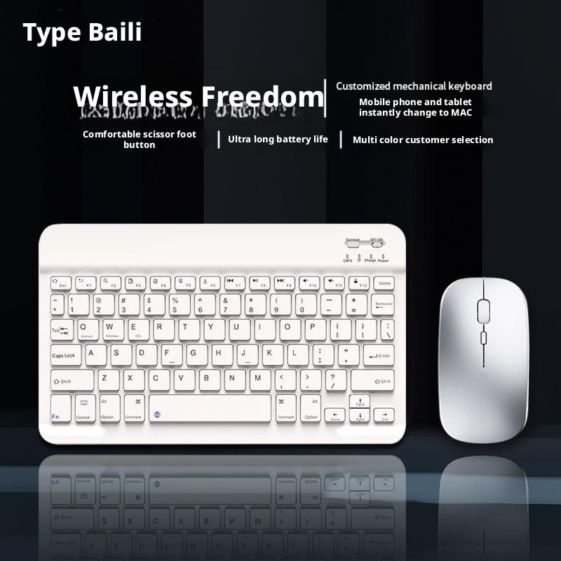 Wireless Keyboard and Mouse Compact Set, Compatible with iOS/iPad/MAC, Rechargeable Design, Optical Tracking, Ideal for Office Use