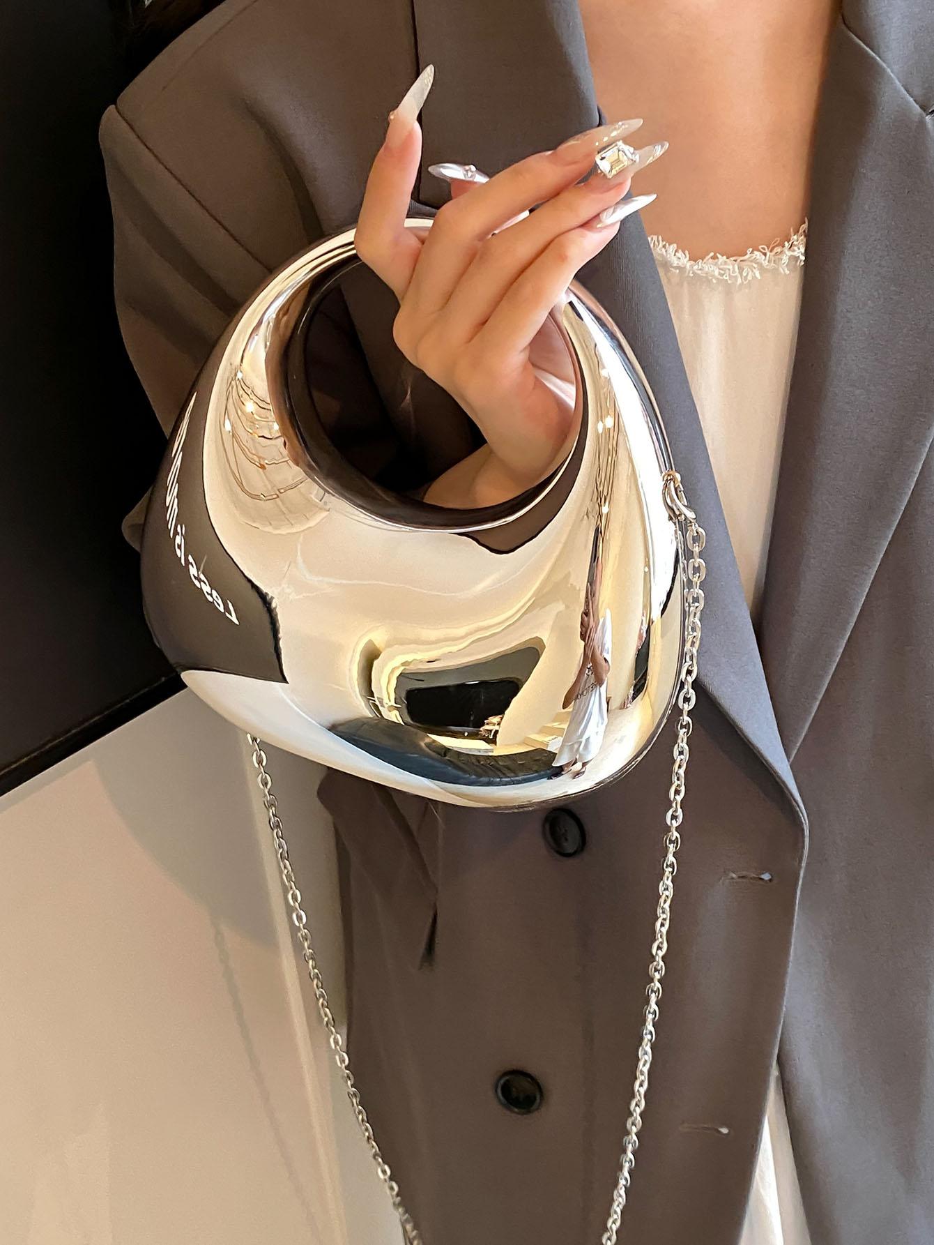 Women's Acrylic Box Bag, Fashionable Lipstick Coin Accessory Organizer Crossbody Bag, Elegant Party Chain Tb Purse