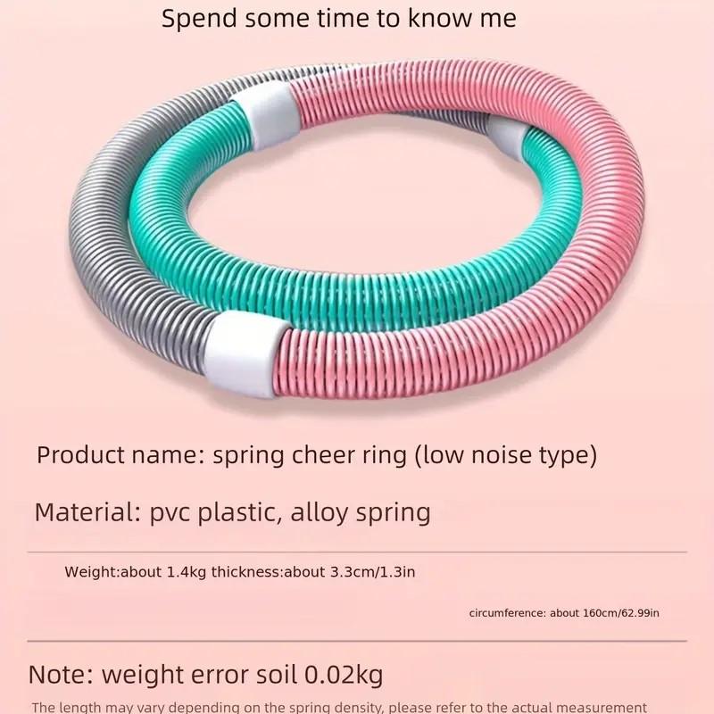 1pc Adjustable Abdominal Shaping Fitness Ring - Foldable Core Strength Training Hoop, Four-Color Splicing Design, Battery-Free, Easy Assembly Spring Design, Better Waist Protection, Non-Tiring, Suitable for All Fitness Levels, Durable Home Gym Equipment,