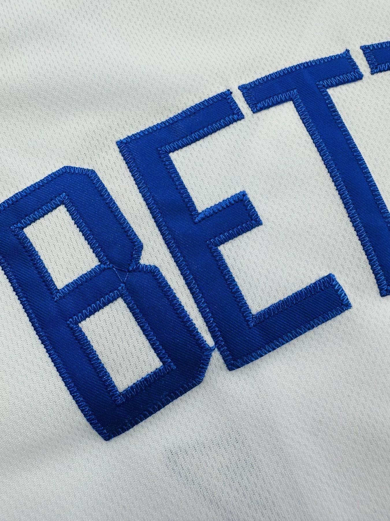 Men's #50 "Los Angeles" Embroidery Baseball Jersey, Loose V-Neck Short Sleeve Button-Up Sportwear Suitable For Street Hip-Hop, Baseball, Golf Training, Sports Top, Streetwear, Sportswear Top