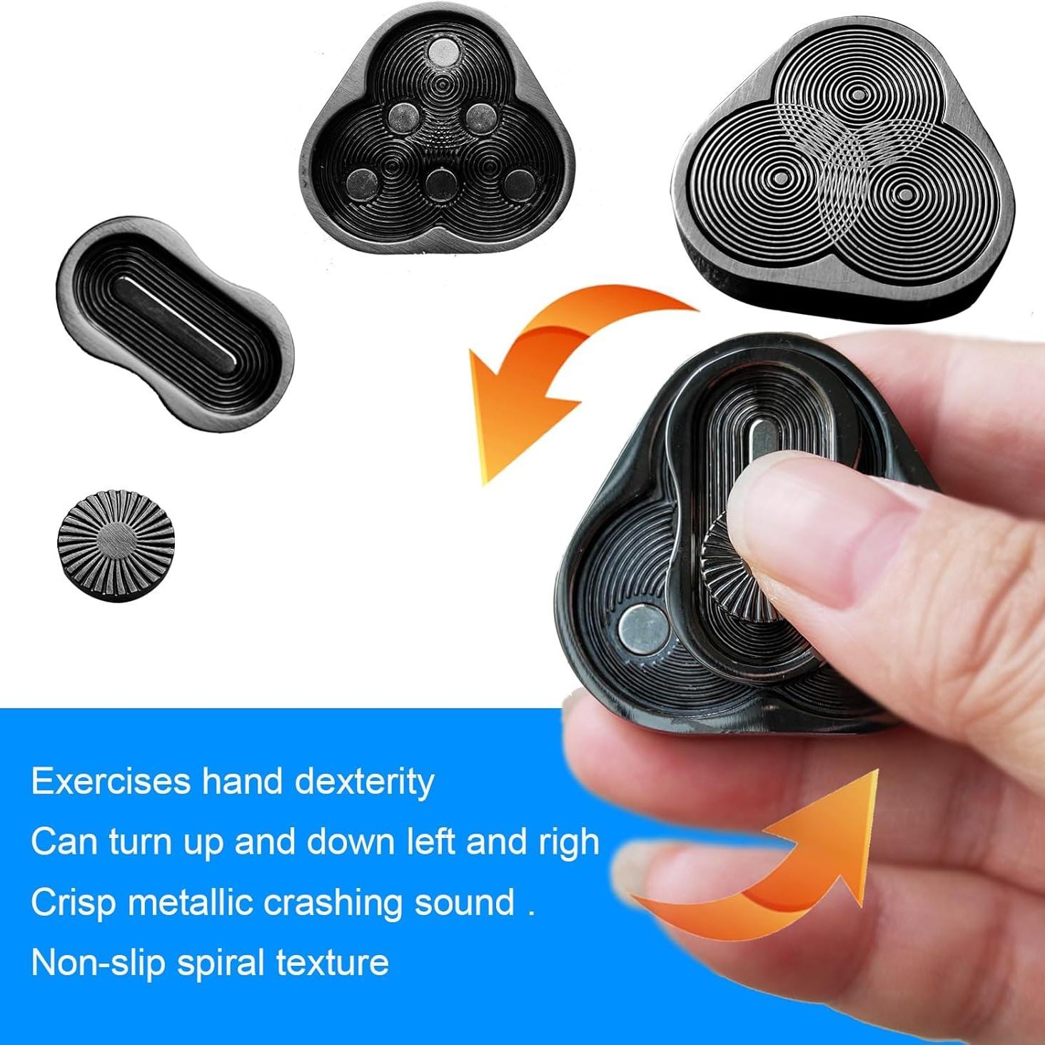 1pc Triangle Metal Stress Relief Adult Fidget Toy, Magnetic Metal Slider for Anxiety Relief, Edc Finger Toy for Pressure Management