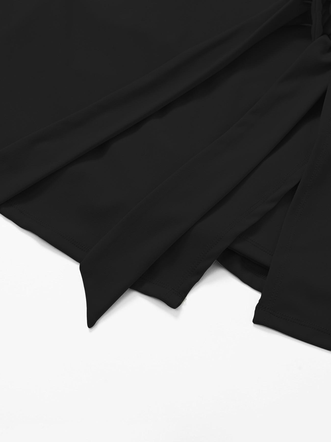 Women's Quick-Dry Sporty Wrap Dress - Sleeveless, Slim Fit, Above the Knee Sheath, Golf & Yoga Active Wear, Athleisure Sporty Chic Clothing