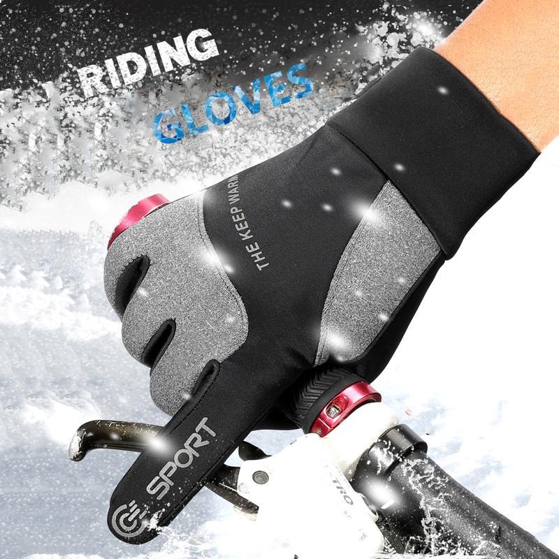 Winter Thermal Gloves / With Earmuff & Hat, Men & Women Touch Screen Water Resistant Windproof Anti Slip Heated Glove, Hands Warm For Hiking Driving Running Bike Cycling cycling  glove outdoor winter gloves for men
