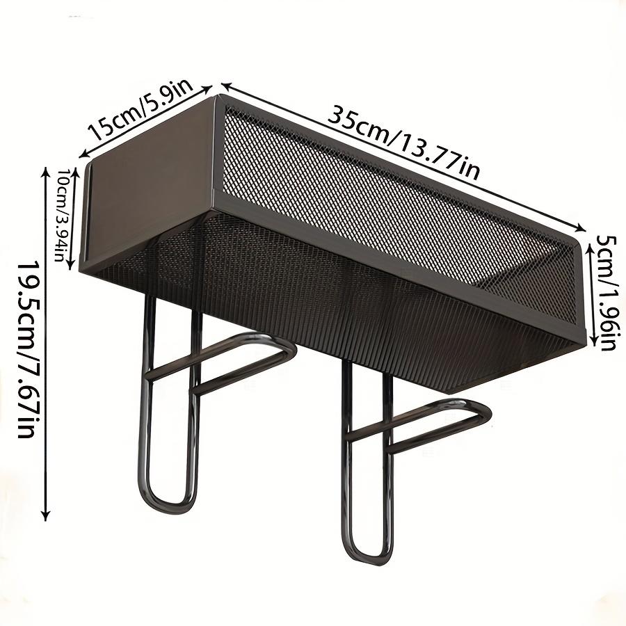 Wrought Iron Bathroom Shelf - Fine Mesh Shower Caddy - Toilet Top Paper Storage Rack - Portable Shower Shelf - Bathroom Accessories - Suitable for Toiletries & Cosmetics Storage and Organization - Washroom Accessories - Home Decor, Shelves