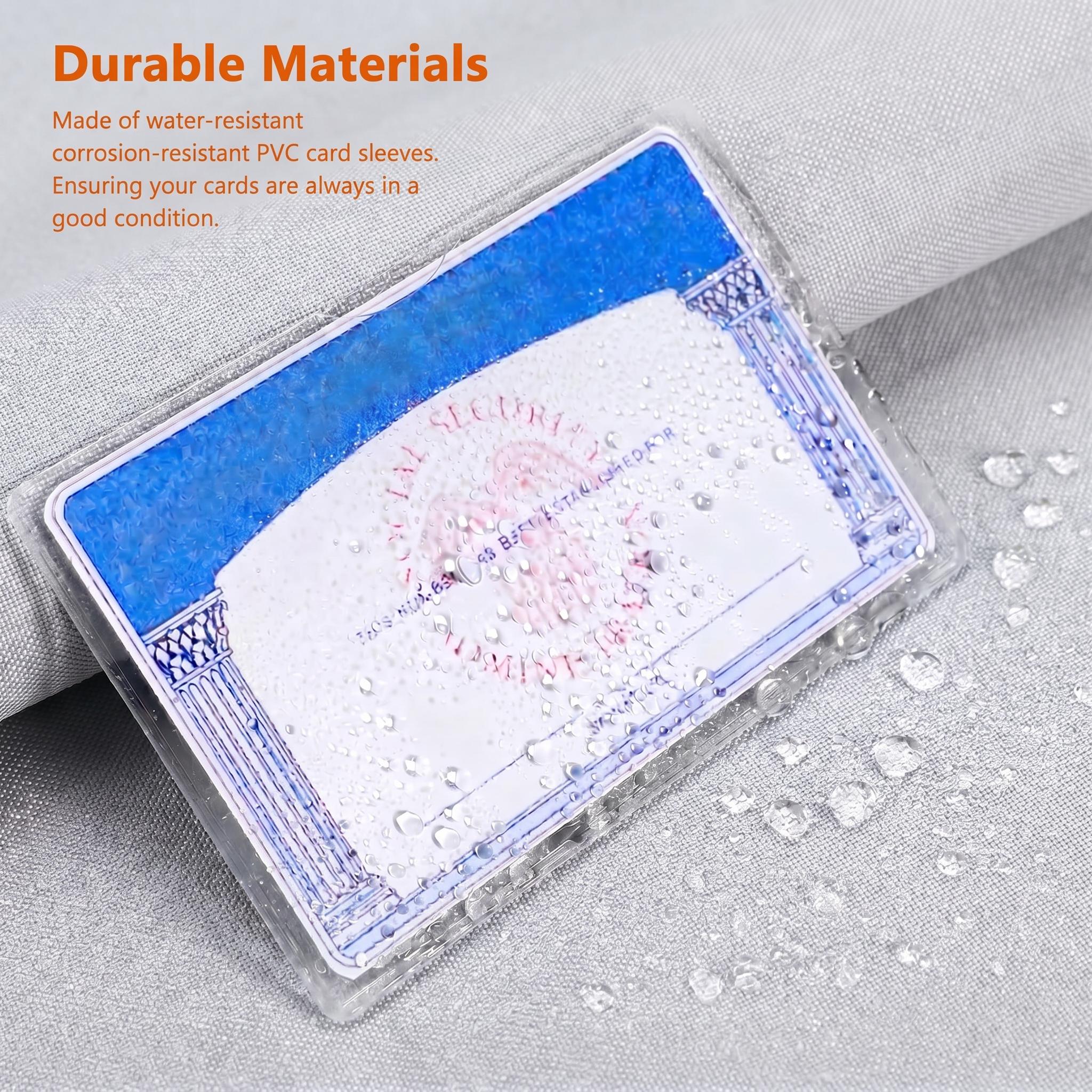 New Medicare Card Holder Protector Sleeves, Social Security Card Protector, 24 Mil Clear PVC Water Resistant Plastic Sleeves for New Medicare/Social Security/Business/ID/Credit Cards,CHRISTMAS GIFTS-YY0