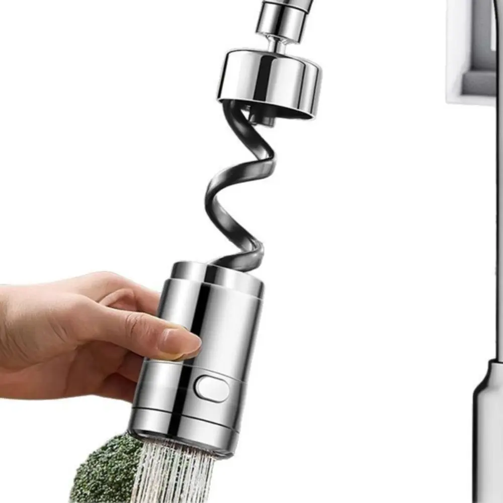 360‑Degree Rotatable Brass Tap Aerator, Adjustable Stretchable Anti‑Splash Water‑Saving Faucet Nozzle, Practical Kitchen Fixture Accessory with Faucet Adapter, Universal Fit for Most Household Faucets