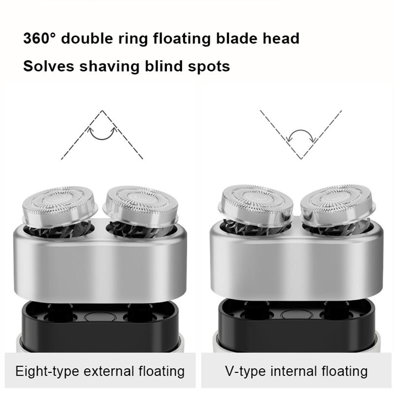 Aibesser Top-SELLING Men's Mini Electric Shaver for Men Magnetic Dual-Blade Razor USB-Rechargeable Pocket Groomer Ultra-Compact Travel Shaver for Car Office Home Daily Care Smooth  Waterproof Wet/Dry Grooming Shaver Razor, Multifunctional Epilator