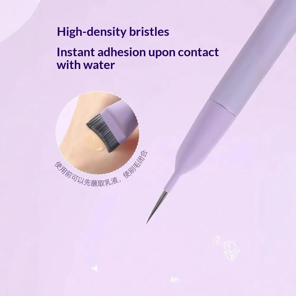 GUOXIAONIU Ultra Thin Moon Shape Foundation Brush, Flat Top Angled Kabuki for Streak-Free Liquid Makeup & Concealer Application