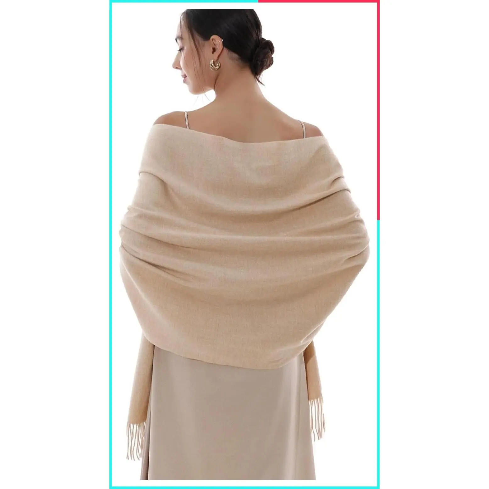 Women's Winter Pashmina Shawls and Wraps for Evening Dresses, Large Warm Soft Scarves