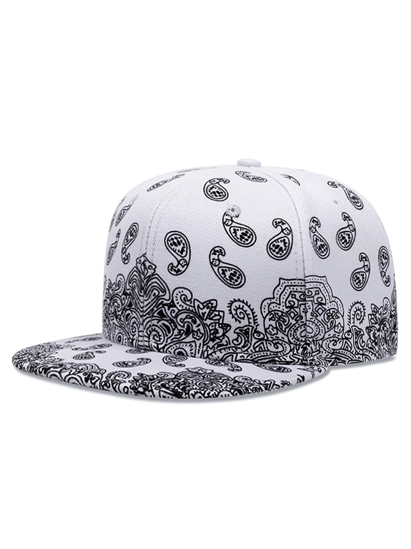 2026 New Fashionable Personalized Baseball Hat Paisley Printed Hip Hop Hat Street Creative Skateboarding Hat Daily Commuting Decorative Hat Outdoor Leisure Sports Sunshade Hat Male Female Same Style Flat Edge Hat