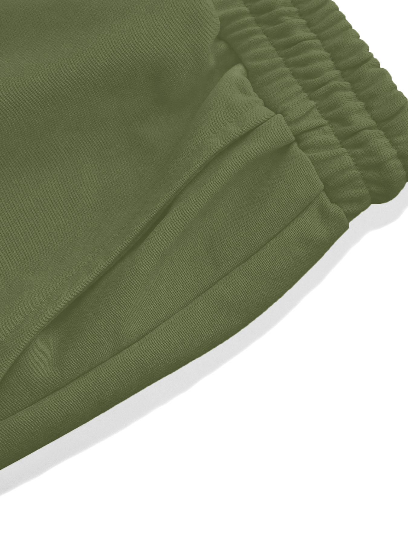 Girls' casual cool Graphic pattern print round neck pullover sweatshirt top and loose casual wide-leg pants, military green fashion dress, suitable for daily and going out Girls' casual cool Graphic pattern print round neck pullover sweatshirt top and loose casual wide-leg pants, military green fashion dress, suitable for daily and going out