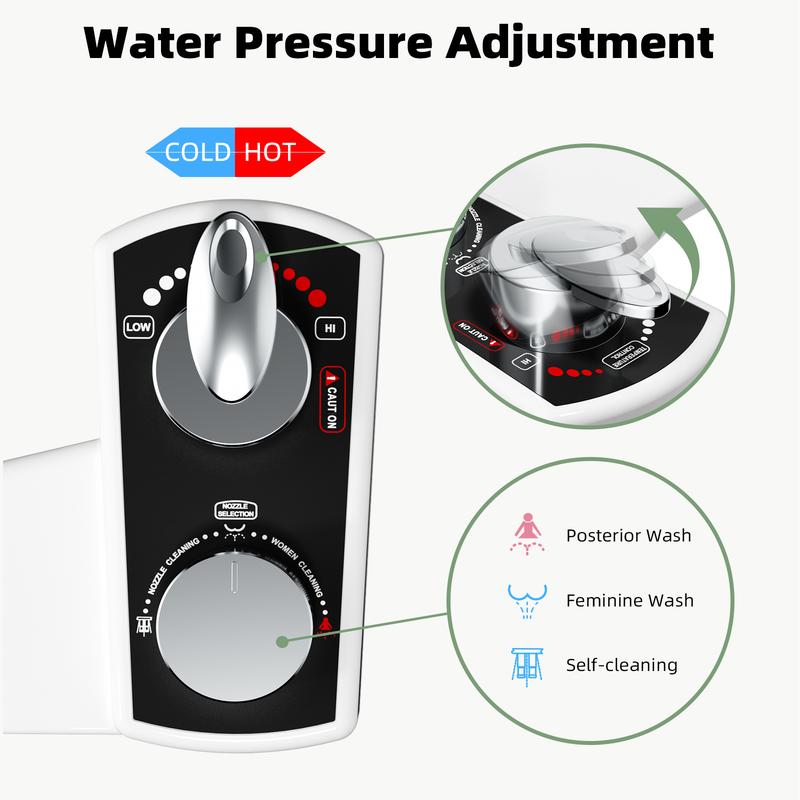Modern Cold & Hot Water Bidet Attachment, 1 Set Bathroom Bidet Sprayer Attachment with Accessories, Bidet Attachment with Switch for Bathroom Sink, Toilet Bidet Attachment, Bathroom Accessories