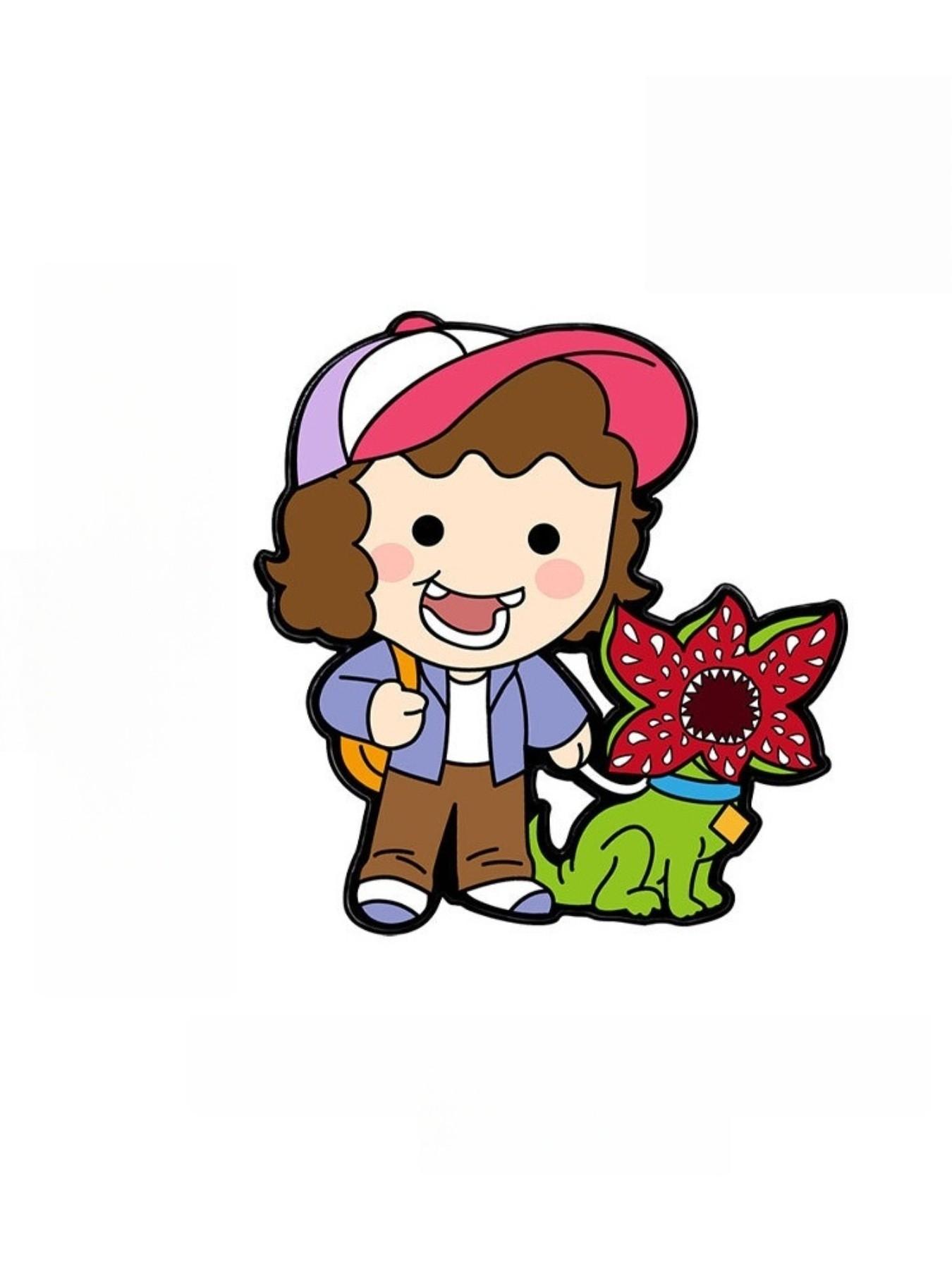 Stranger Things Enamel Pin Set – Officially Inspired Demogorgon & Eleven Poster Pins, Collectible Netflix Fan Merch, Perfect Gift for Halloween, Christmas & Season 5 Premiere