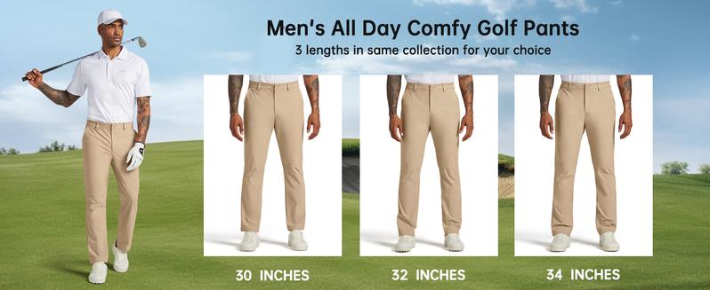 Willit Men's Golf Stretch Straight Leg Pants Quick Dry Work Business Casual Pants Fashion Outdoor Casual Pants No Ironing Men's Trousers