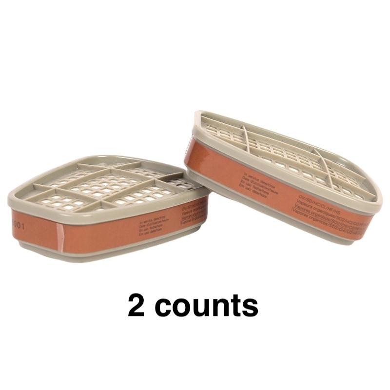 2/4 Replacement Filters for 40mm Filter Box, Activated Carbon Gas Mask Filters for Painting, Steam, Industrial Dust, Welding, Chemicals