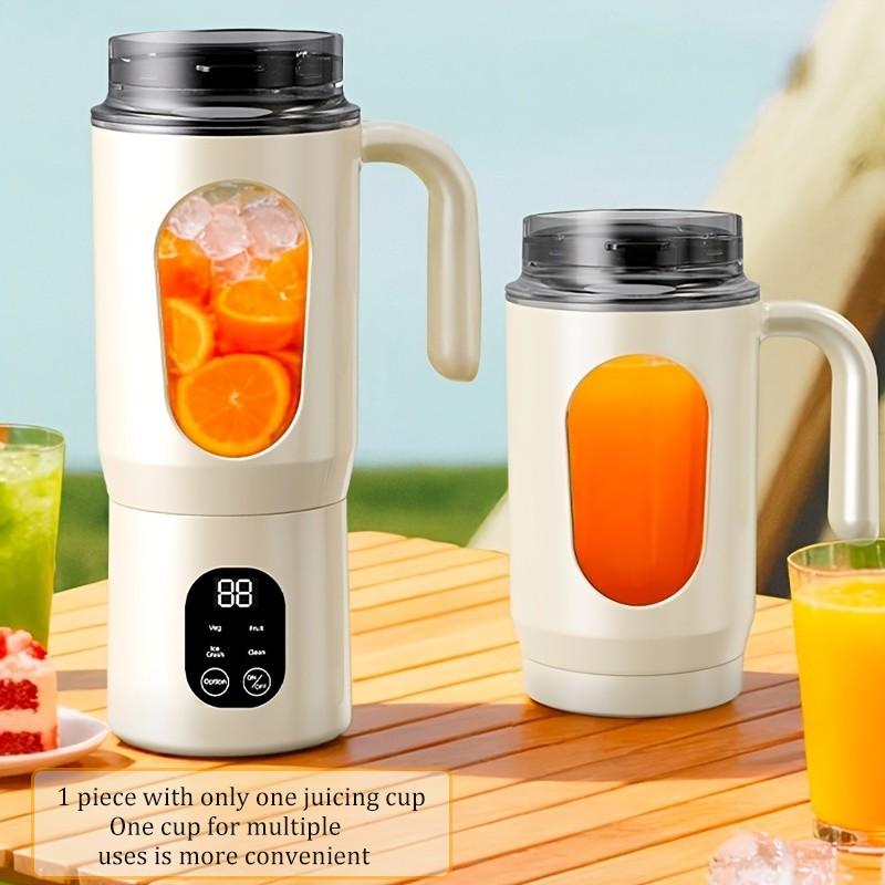 Portable USB Rechargeable Juicer, Small Juice Maker for Smoothies and Milkshakes, Mini Ice Crusher, 4 Modes, 580ML Capacity, Easy Clean, Travel Friendly