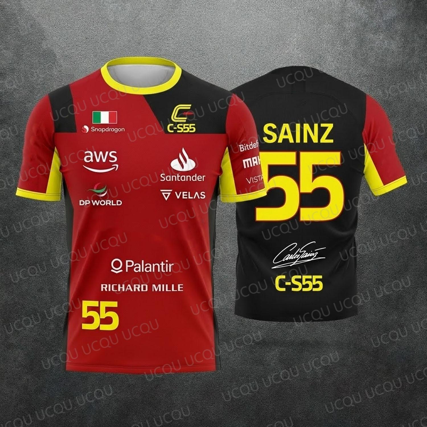 New Special Edition Hamilton Summer Unisex Motorsport Fans  44 Red Black Racing Team Uniform Jersey T-Shirt