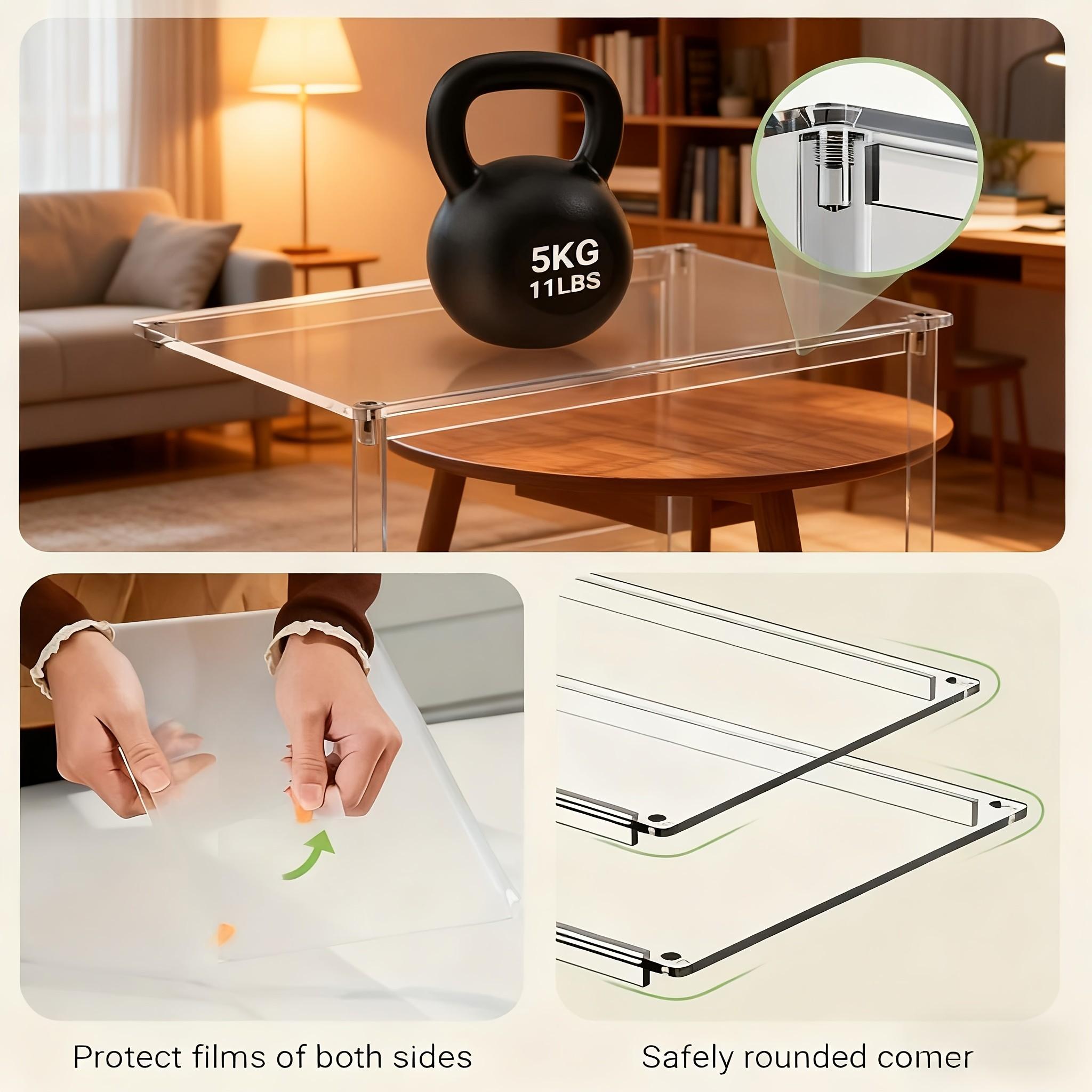Transparent Acrylic Storage Rack, Layered Kitchen Organizer, Stackable Shelving for Cabinets, Desks, Countertops, Vertical Storage Solution