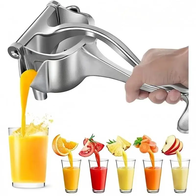 Metal Manual Juicer, Hand Press Juice Maker, Fruit Squeezer for Lemon, Apple, Cucumber, Watermelon, Kitchen Tool