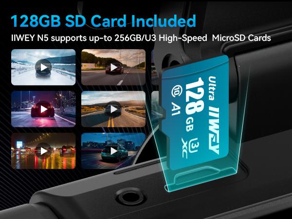 IIWEY N5 4-Channel Dash Cam 360° View 4-Way 1080P Front Rear Left Right 5G WiFi Night Vision 24h Parking Mode FREE 128GB Card Interior Dashcam Hd Driving Recorder IIWEY N5 4-Channel Dash Cam 360° View 4-Way 1080P Front Rear Left Right 5G WiFi Night Vision 24h Parking Mode FREE 128GB Card Interior Dashcam Hd Driving Recorder