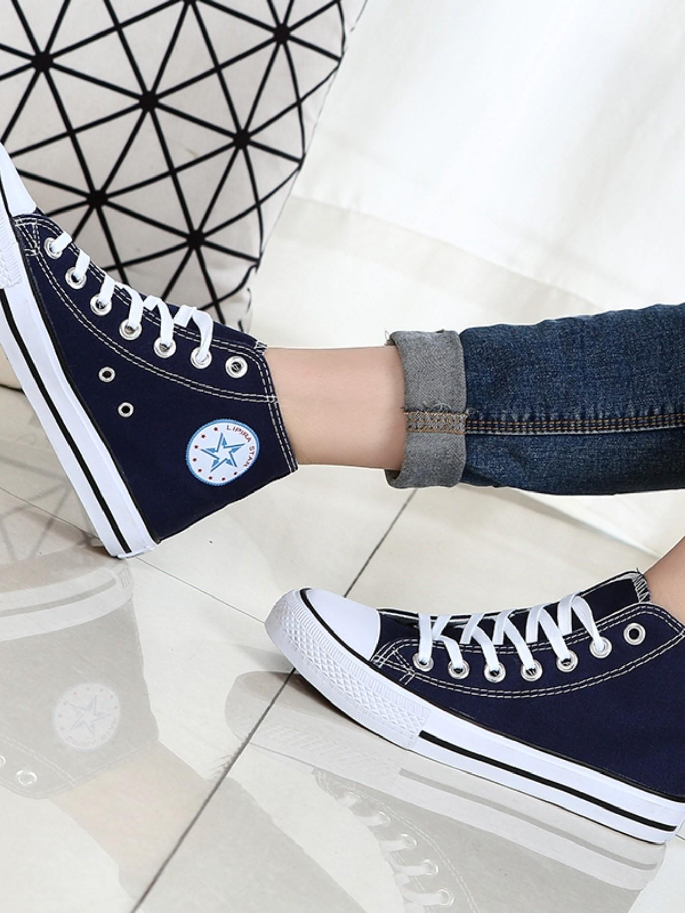 Spring Summer Couples Canvas Shoes, Cthulhu Style High Top Soft Sole, Comfortable Men's Casual Sneakers, All Season Outdoor Sports Shoes