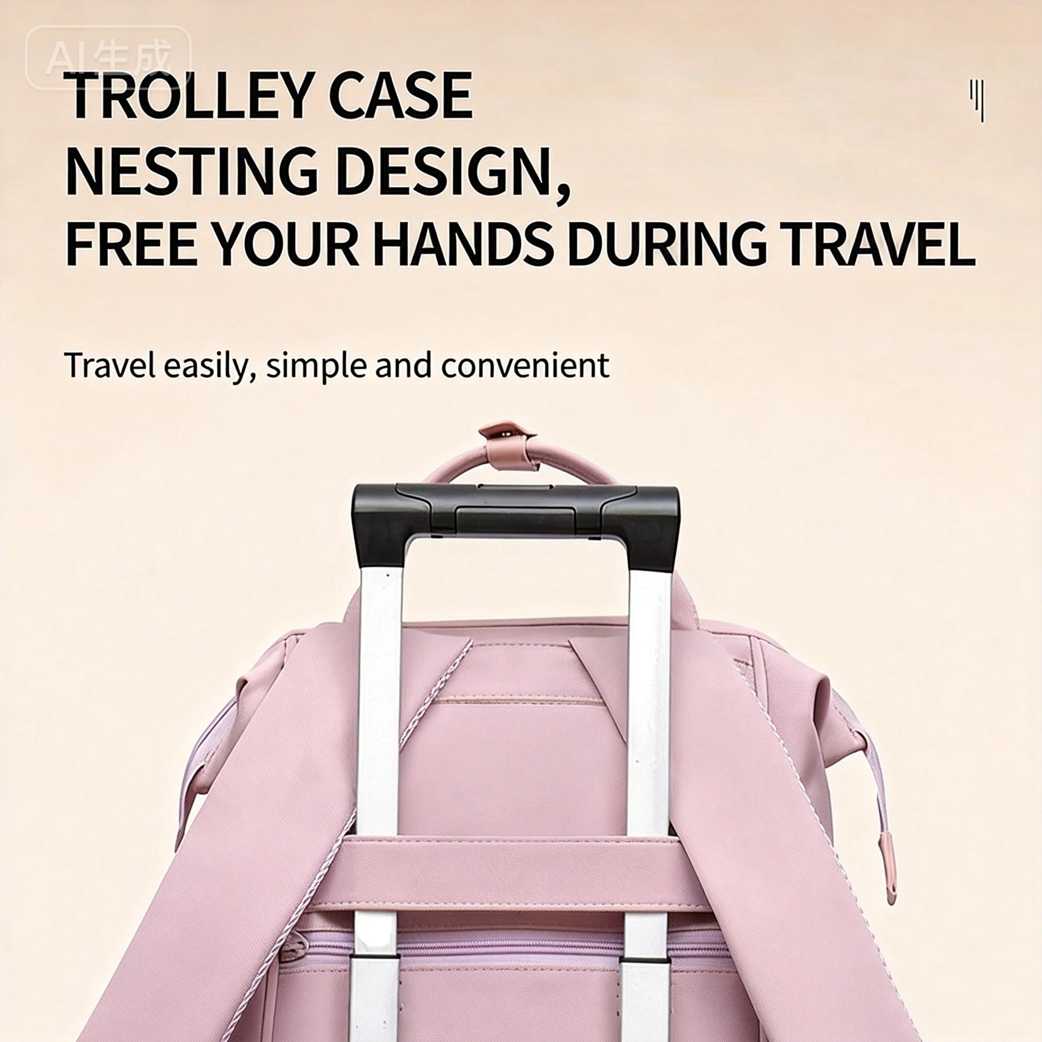 Mommy Bag Fashion Large Capacity Multi-Functional Backpack, Baby Travel Organizer, Dual Shoulder Bag for Mothers, 1pcs