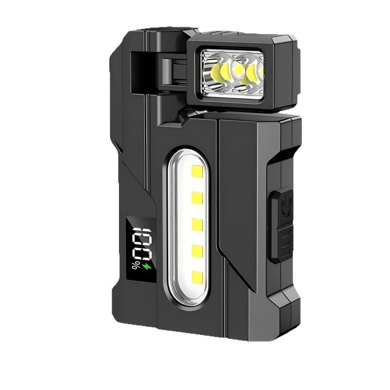 1pc Edc Flashlight, Small Strong Keychain Light, USB-C Rechargeable, Rotatable Head Clip, 7 Modes, Ipx5 Waterproof, Hiking Running Outdoor Emergency Use