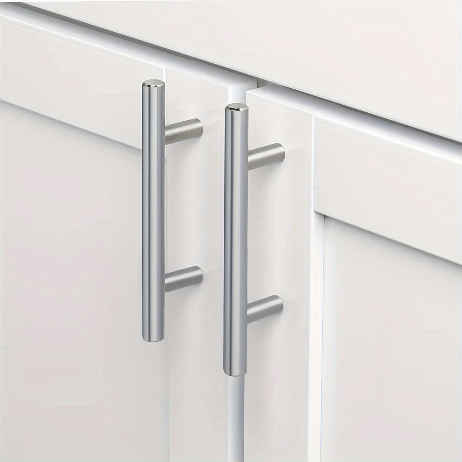 6 Pack Stainless Steel Cabinet Handles - 7 Inch Brushed Nickel Knobs, 5 Inch Center-to-Center, Modern Kitchen Hardware, Easy to Install Du Drawer Pulls, Minimalist Design, Sturdy Construction, High-Quality Surface Finish, Essential for Home Renovation
