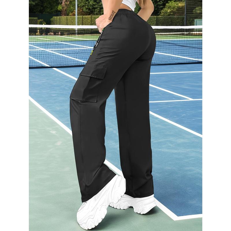 Women's Soft Elastic Quick Dry Tencel Sports Joggers - Universal, All Seasons, Waist Safety Anti-Loss Zipper Storage Bag, Easy Care, Machine Washable, for Gym Yoga Hike, Casual Wear