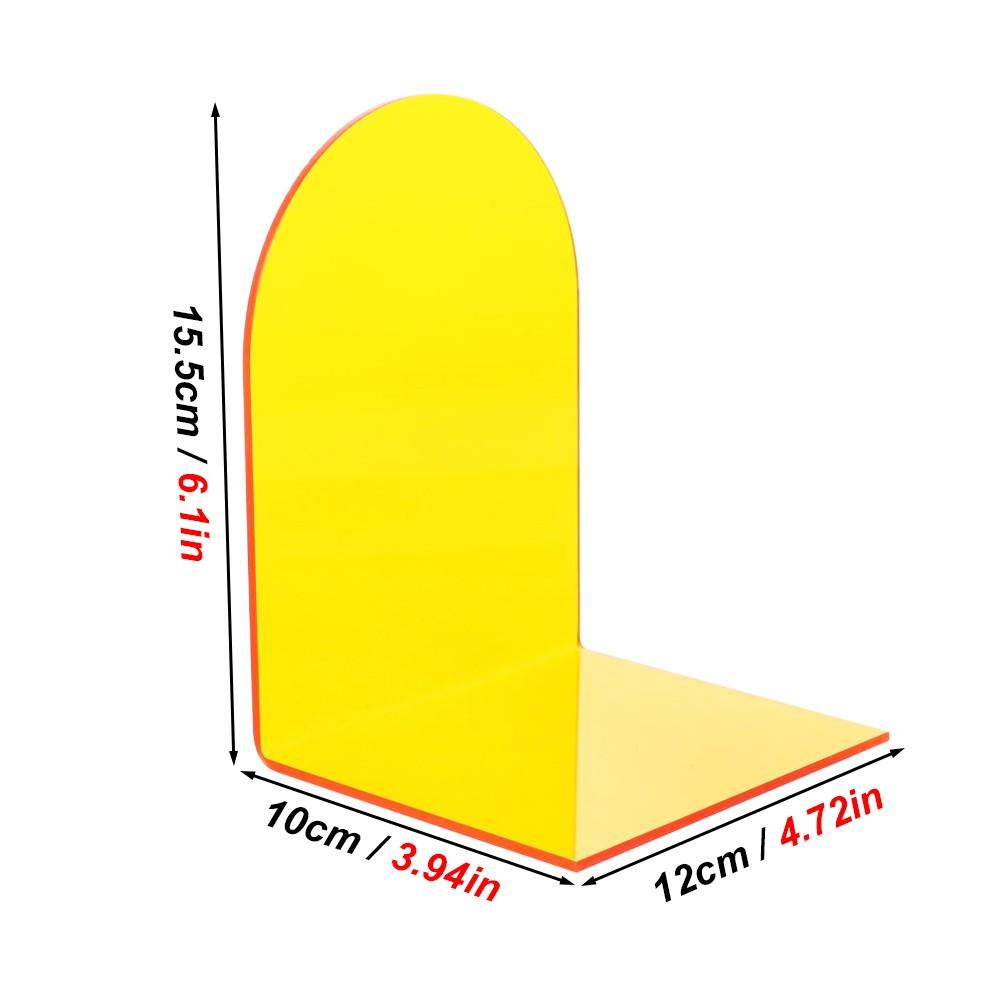 Acrylic L-Shape Book Stand, Transparent Blue, Thick Anti-Slip Design, Ideal for Students Office Home Decor