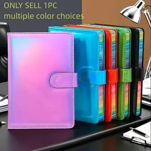 A5 Notebook with Laser Soft Cover, Simple Student Diary, Business Thick Memo Pad, 180 Pages, Unique Laser Design, Colorful Binding, Stationery Supplies