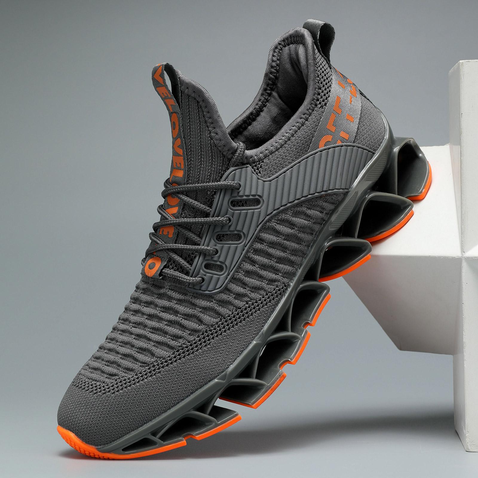 Men's Letter Design Summer Running Shoes，2024 Casual Sneakers，Sporty Hollow Out Design Lightweight Breathable Shoes，Lace Up Shoes for Daily Wear