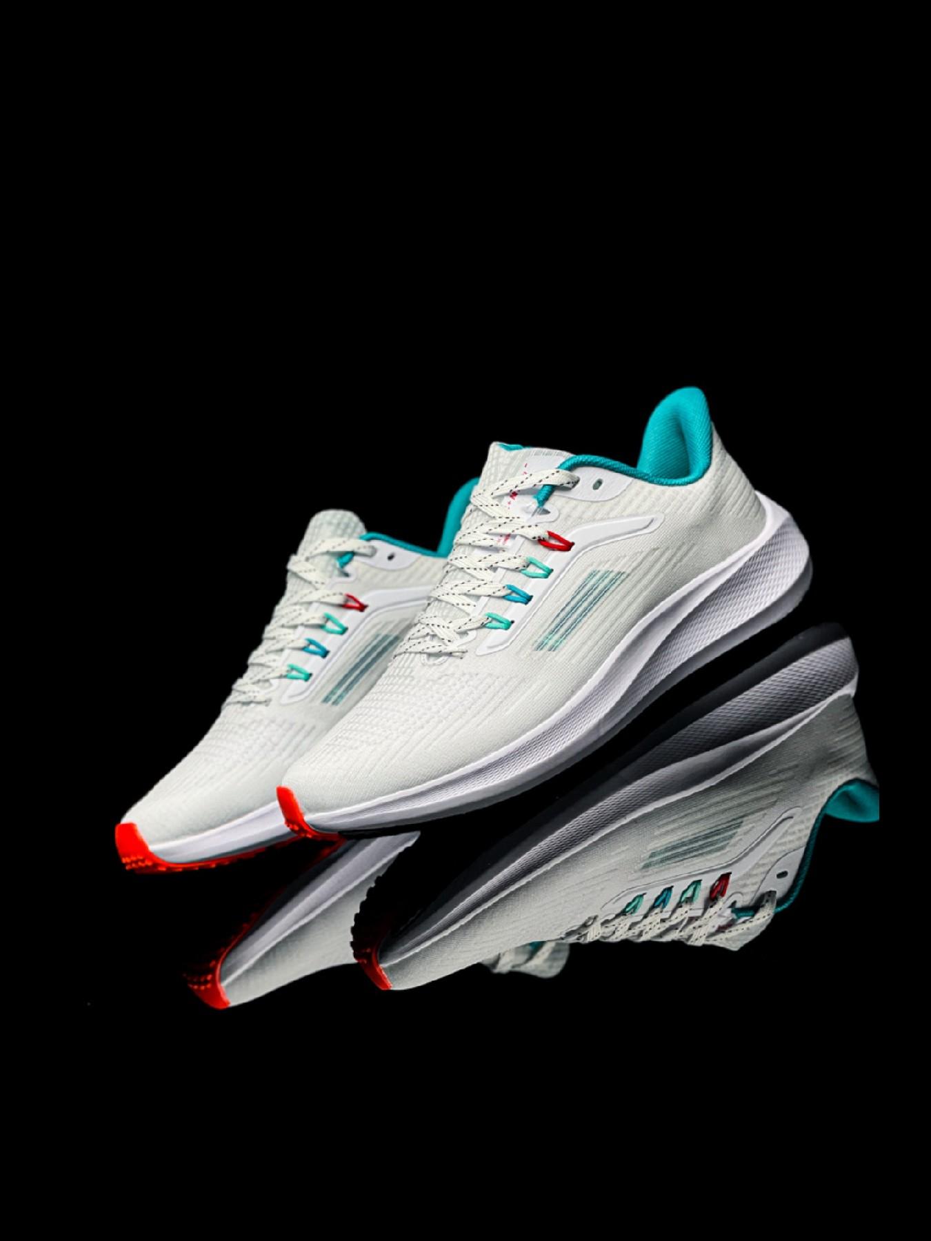 Unisex Air Cushion Running Shoes, Lightweight Breathable Sport Sneakers, All-Season Comfort, Rubber Sole, Pa Upper Material