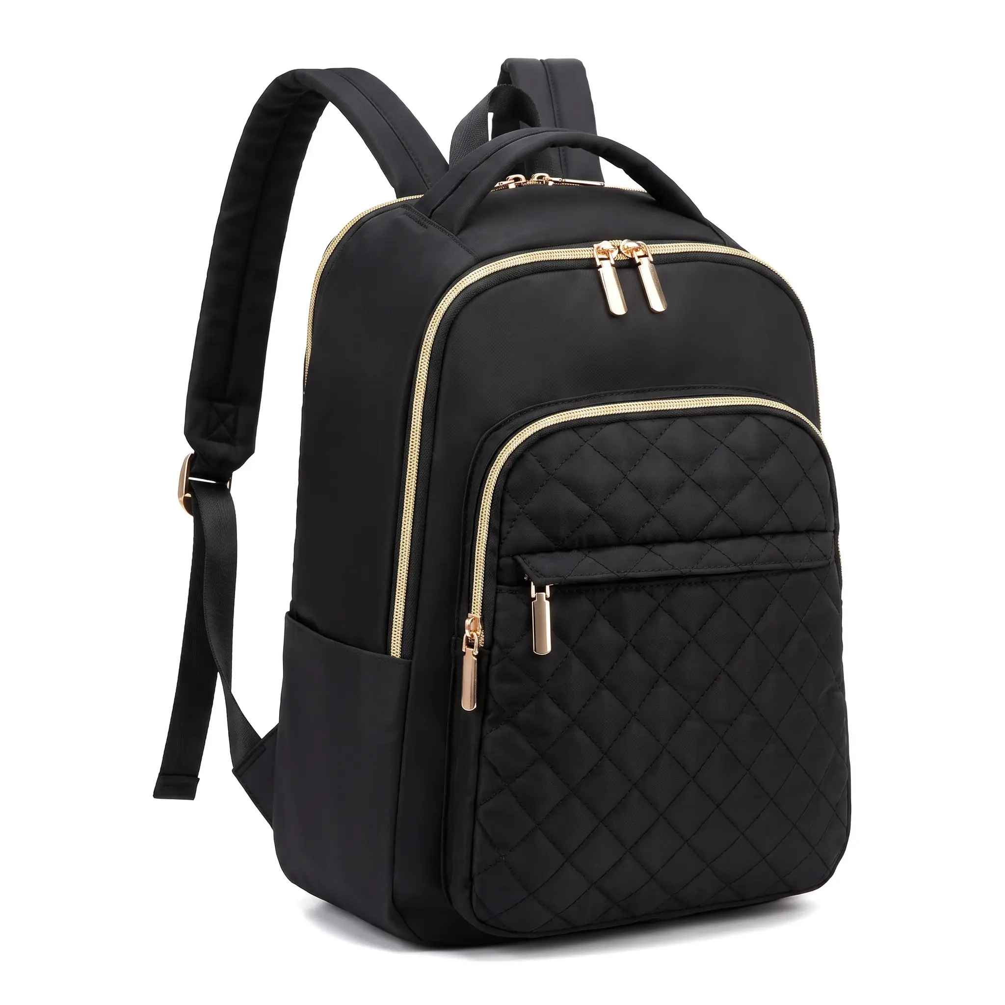 Women's Urban Minimalist Anti-Theft Waterproof Soft PU Laptop Backpack, Durable Stitching, Medium Size, Plain Structured Daily Commute Essential with Zip Pocket, Document Slot, Chic