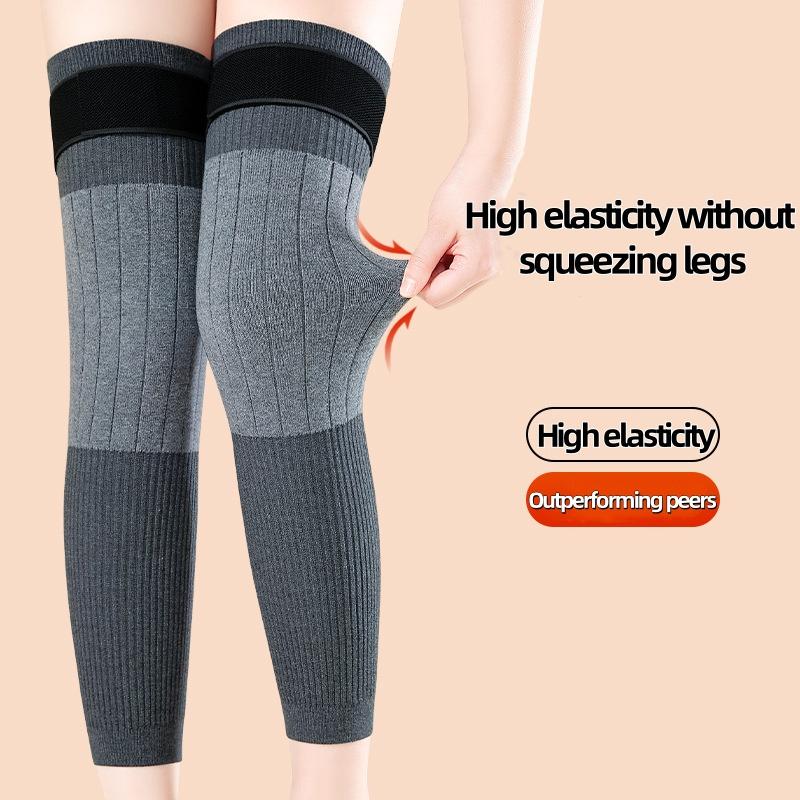 Ollas Winter Warm Thicken Cashmere Wool Knee Brace Unisex  Support Pads Extended knee protector to keep warm for cold legs Leg Warmers  Knee Sleeves