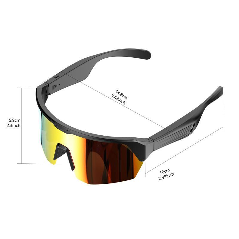 Bluetooth Smart Sunglasses with 130mAh Battery & Fast Type-C Charging-UV Protection,  Polarized Cycling Running Glasses for Men Women ,Riding, Fishing, Climbing, Hands-Free Calling Wearable Electronic Gadgets