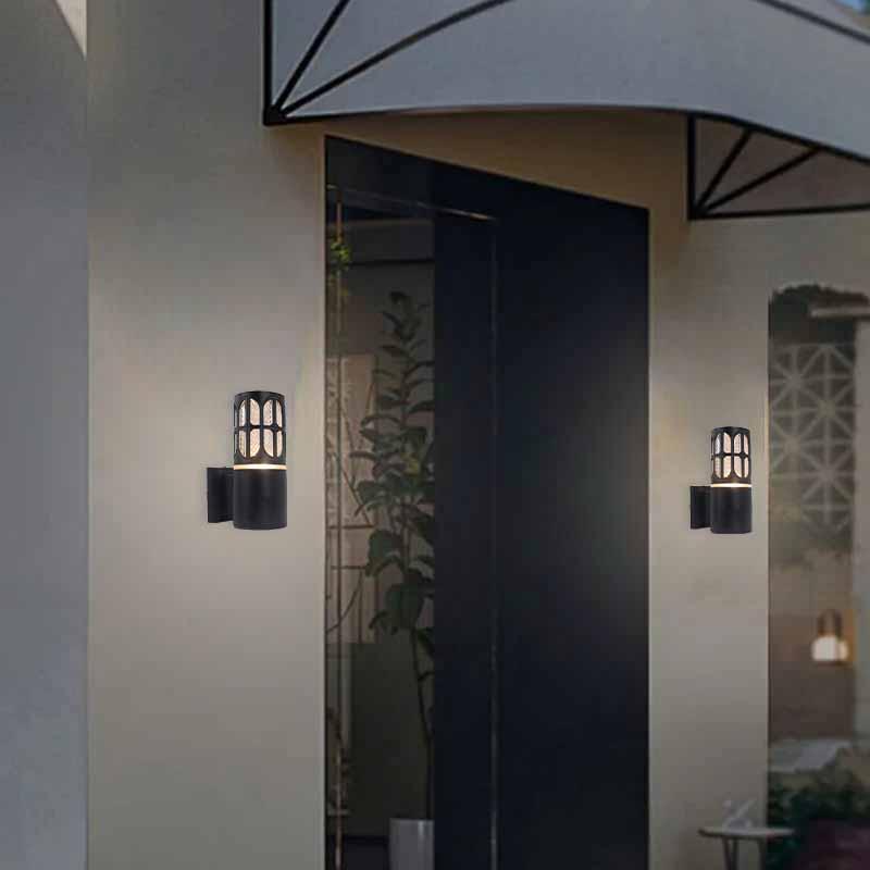 Simple Single/dual Head Rhombus Outdoor Wall Light E27 Socket, Suitable for Courtyard, Terrace, Balcony, Porch, Staircase Lighting