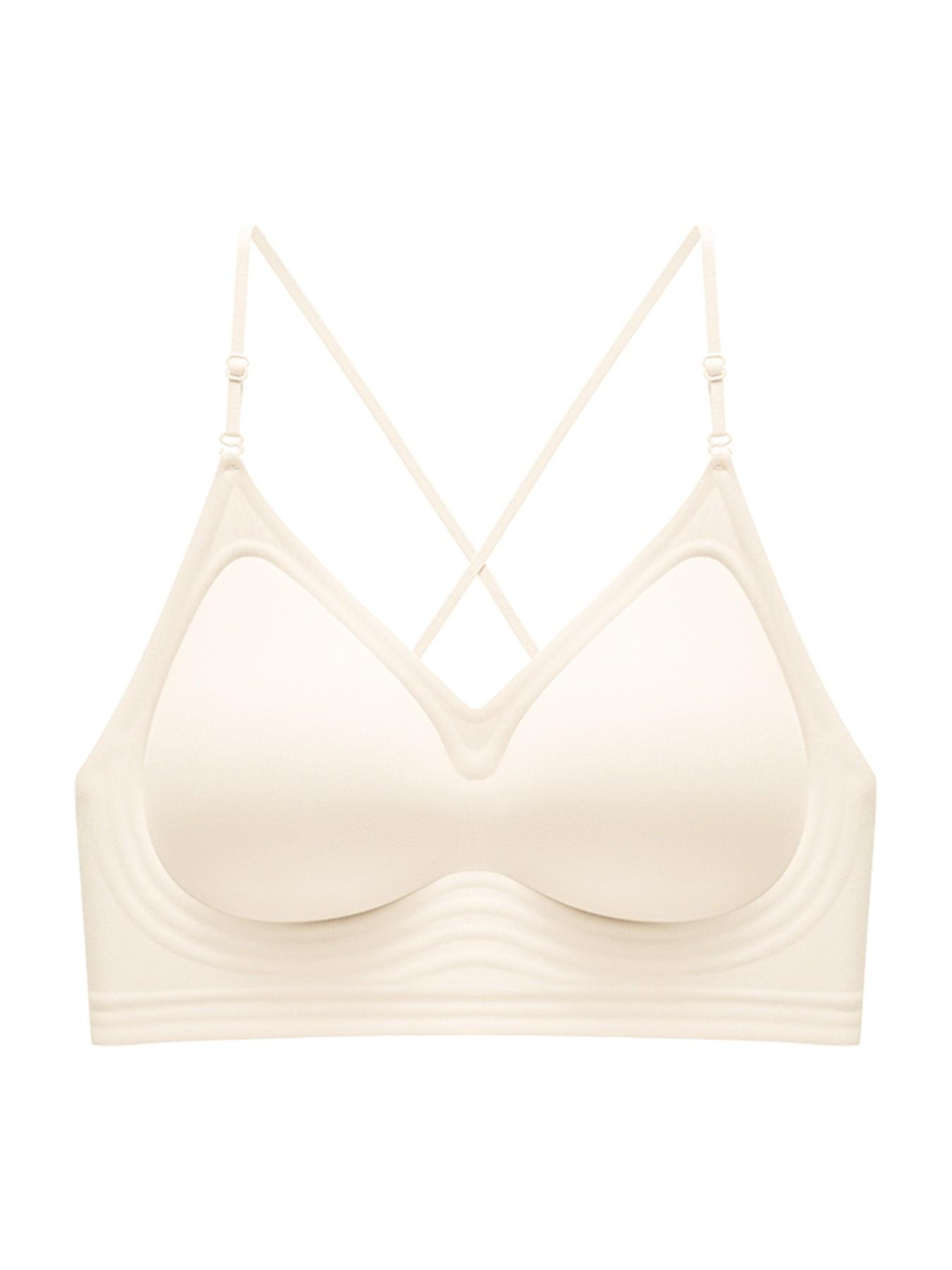 Summer U-Back Bra with Thin Straps, Seamless Wireless Push-Up Bra, Elegant Smooth Lingerie, Versatile Beach & Daily Wear