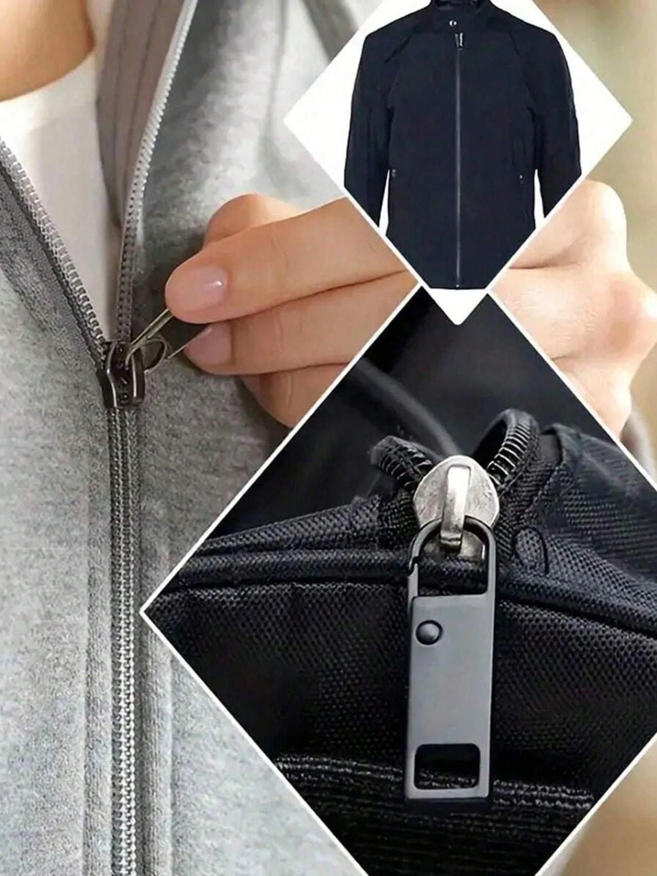 Metal Detachable Zipper Pulls, Replaceable Metal Zip Sliders, DIY Zipper Pulls for Bags Shoes Clothes, Travel Essentials, Removable Zipper