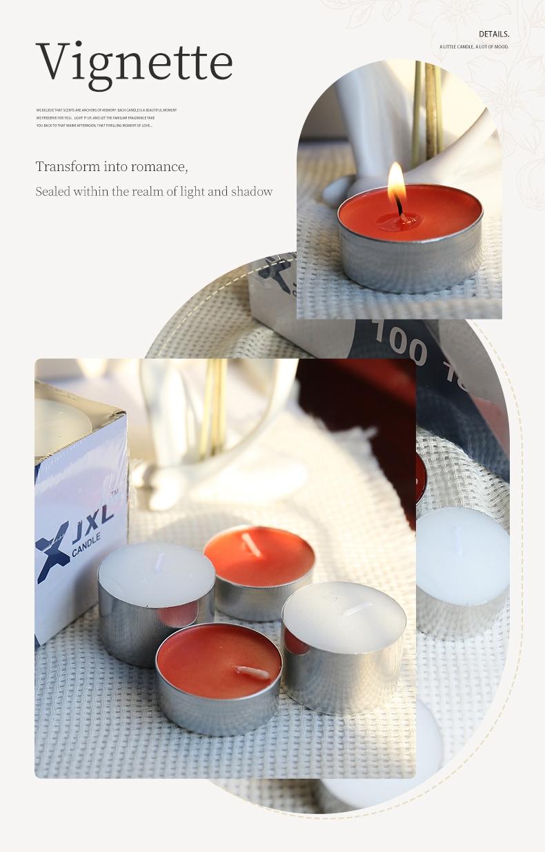 Tea Light Candles, 50pcs (4h Burn Time) / 100pcs (4h Burn Time), Odorless /, Holiday Decoration, Atmosphere Creation, Restaurant Use