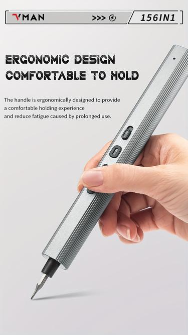 VMAN 156in1 Portable Cordless Heavy Duty Power Handle Electric Screwdriver for Electronics & DIY Hardware Repair