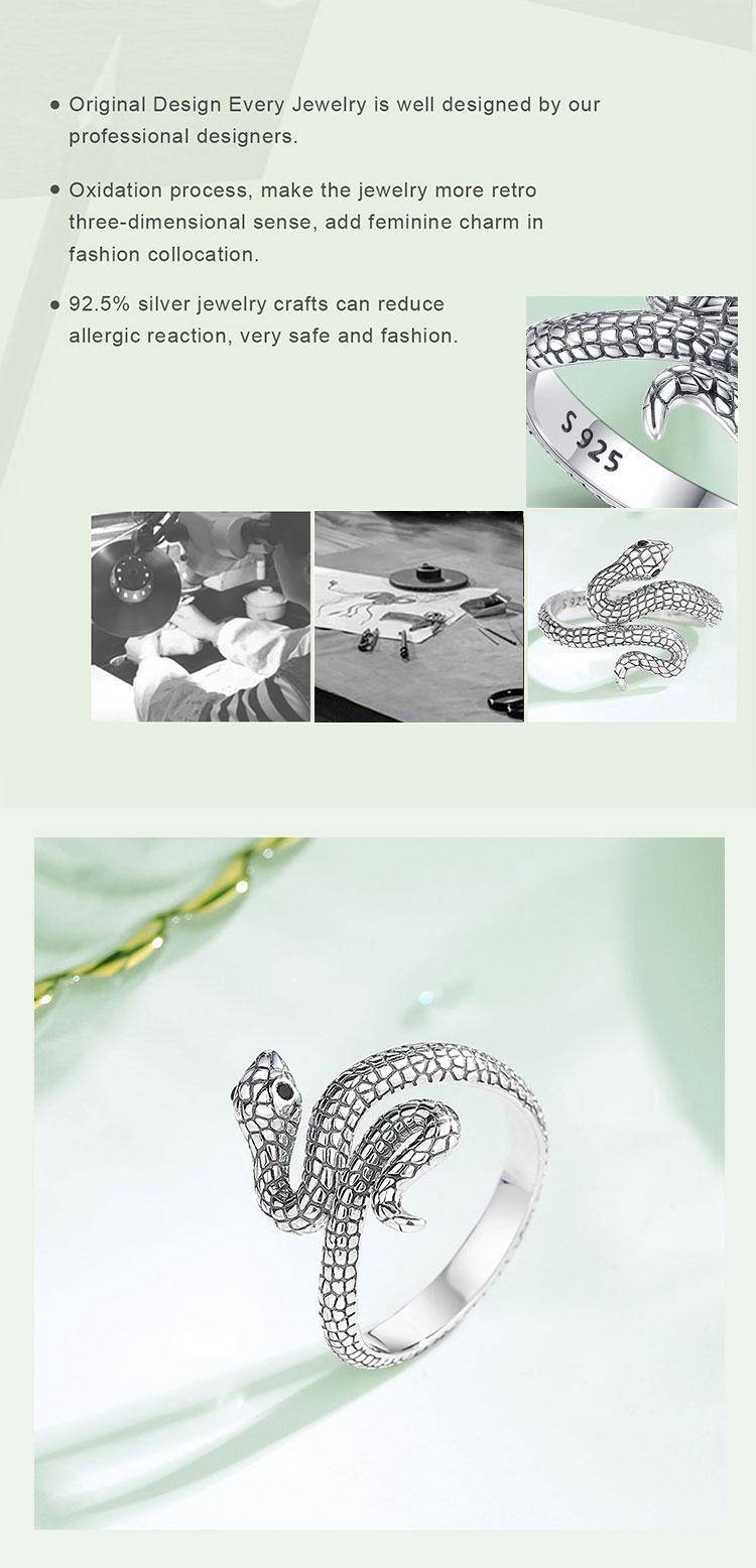 S925 Sterling Silver Snake Jewelry Set, Adjustable Gold Ring & Snake Hoop Earrings for Women, Perfect Gift for Anniversaries and Engagements