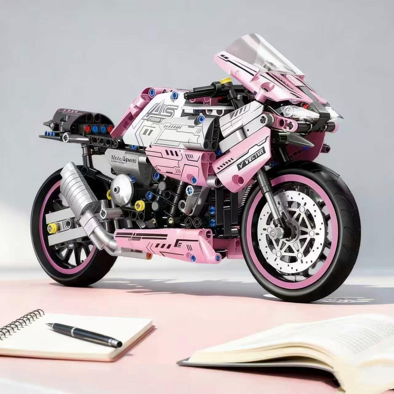 2042 Piece Racing Champion Returns Building Set, 1:5 Scale Motorcycle Model Kit, Precision Parts Easy Assembly, Collectible Engineering Toy