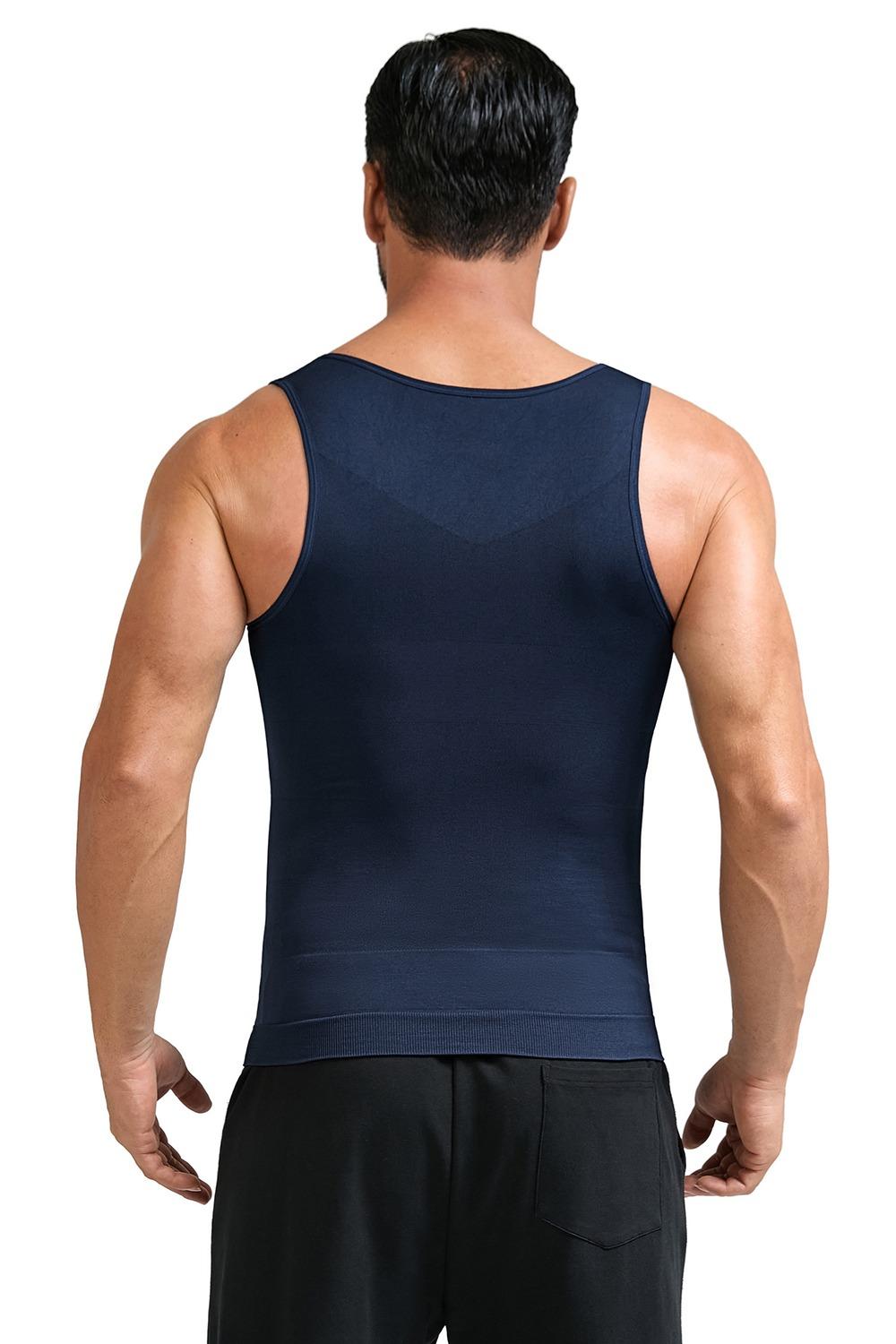 Mens Compression Shapewear Sleeveless Tummy Control Gym Fitness Soft Body Shaper Breathable Tank Top